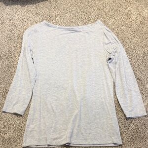 Saks Fifth Avenue Light Gray Long Sleeve Top